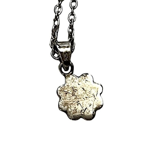 2 Sterling Silver Children’s Necklaces - Cross & Colorful Flower Pendants - Picture 7 of 11